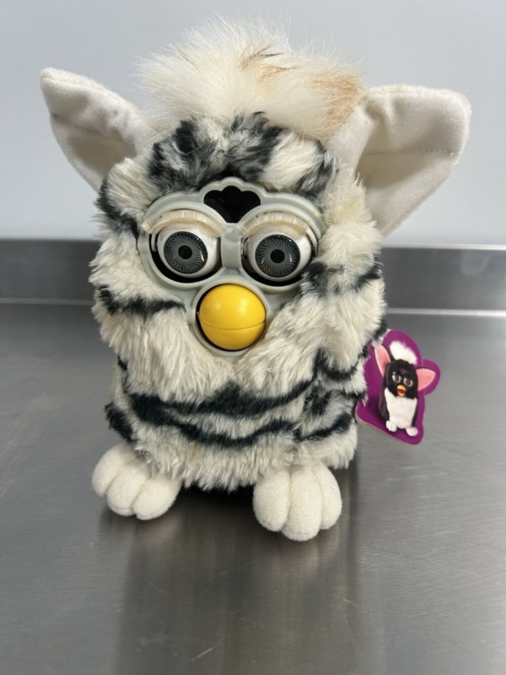 Furby 1998 Zebra 70-800 Black White Tiger Electronics Vintage, Dirty Non Working